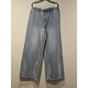 Stylish Blue Wide Leg Jeans